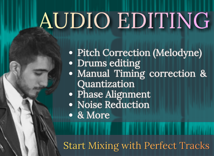Audio Editing for your tracks before mixing in a few hours
