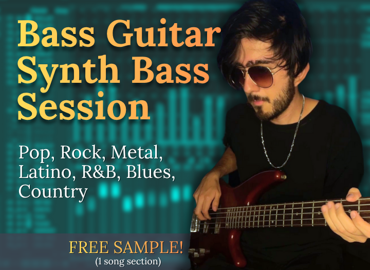 Bass Guitar and Synth Bass for your song, Pop, Rock and More, 1 day delivery