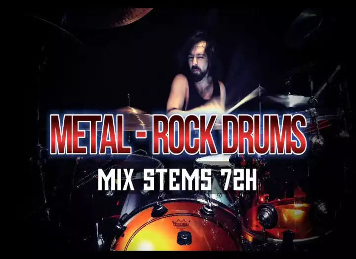 Mix-ready rock/metal drums in 72h — hand-edited no pc quantize.