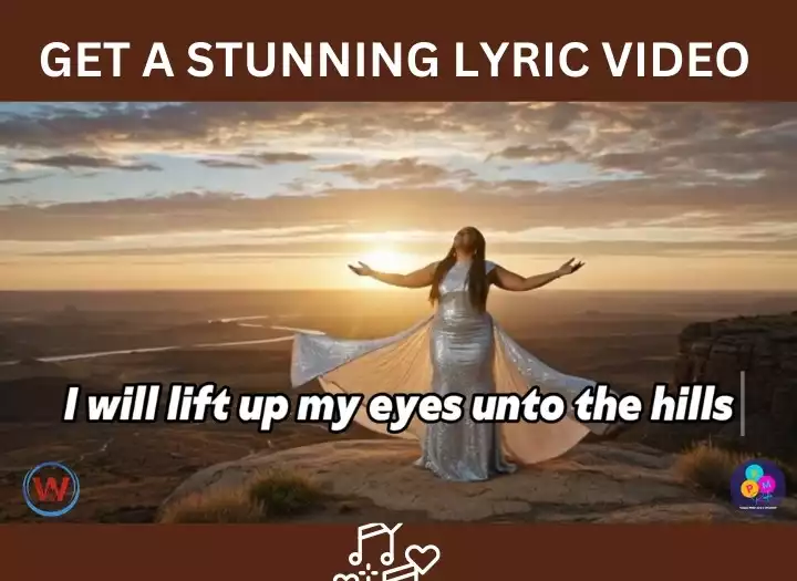 I will create a stunning lyric video with Premium AI Realistic Visuals + motion graphics, 4K, full branding