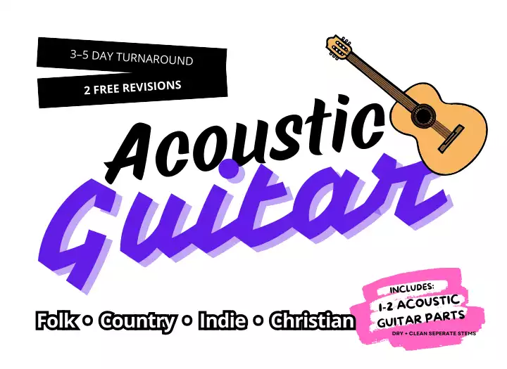 Acoustic Guitar Track – Clean, Mix‑Ready Stems for Your Song Folk/Indie/Country