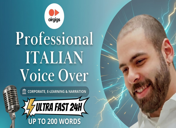 You will get a professional Italian voice over