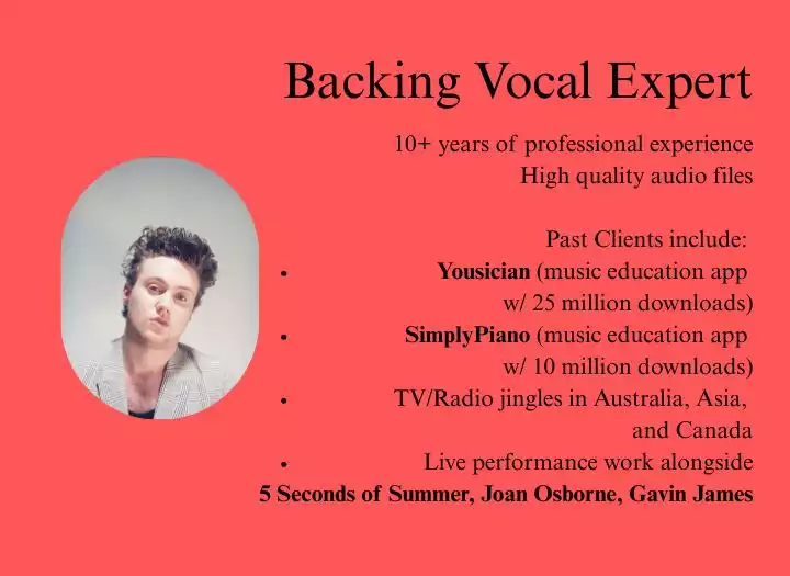 Backing Vocals For Your Song Standard Package
