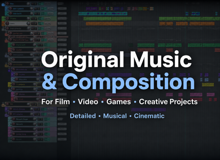 I will compose and produce original music for your film, video or project