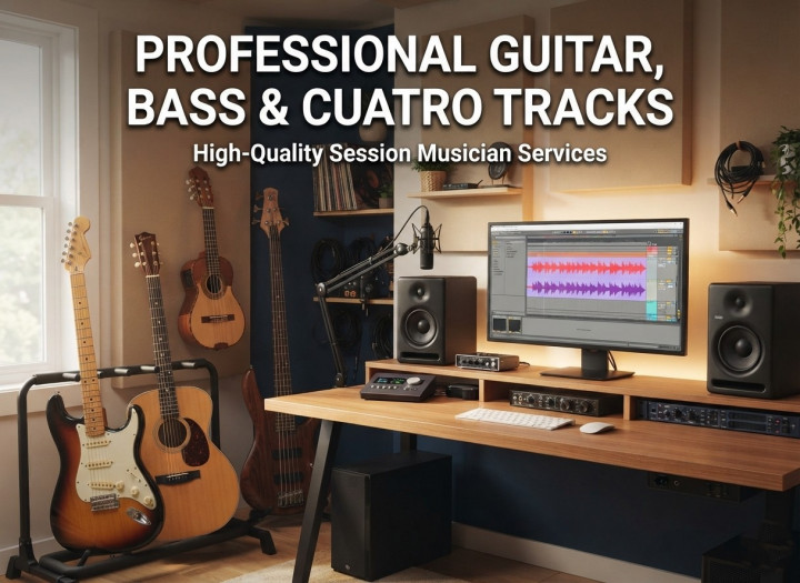 I will record Acoustic/Electric Guitar, or Cuatro for your song