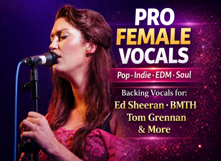 Top professional vocals For major artists such as ED Sheeran, TV, FILM and more. styles include  EDM, POP, SOUL, JAZZ, RnB, COUNTRY