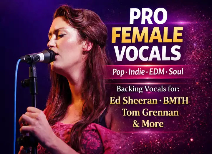 Top professional vocals For major artists such as ED Sheeran, TV, FILM and more. styles include  EDM, POP, SOUL, JAZZ, RnB, COUNTRY