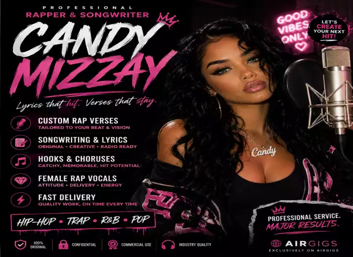 I Will Write A Custom Female Rap Verse For Your Song