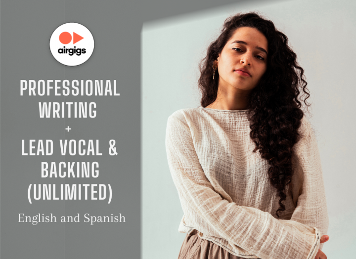 Professional Writing + Vocals Lead & Backing Unlimited