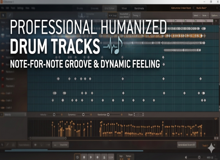 Professional Humanized MIDI Drums and Realistic Drum Programming
