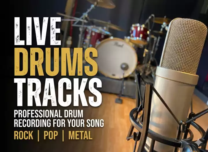 I Will Record Professional Live Drum track for your Song