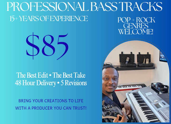 Professional Bass Tracks For Pop and Rock Genres