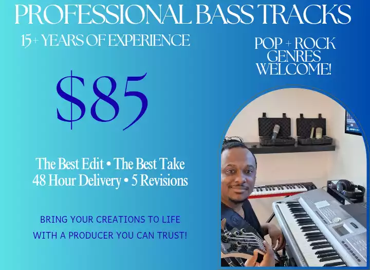 Professional Bass Tracks For Pop and Rock Genres