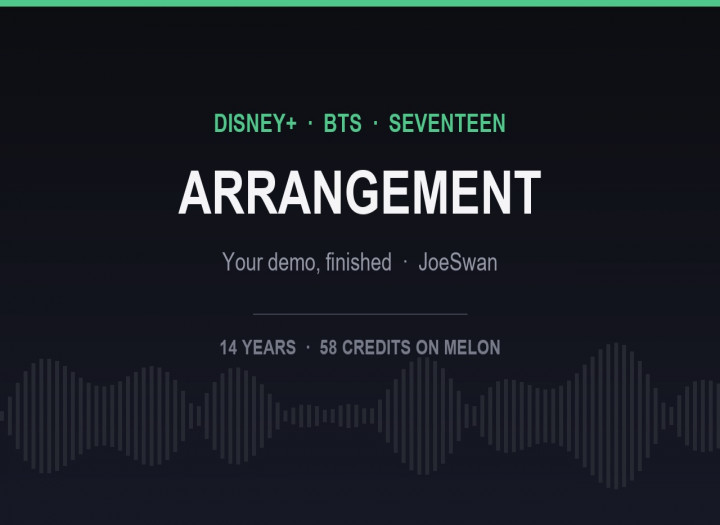 I will arrange and produce your demo into a finished record - Disney+ / BTS music director