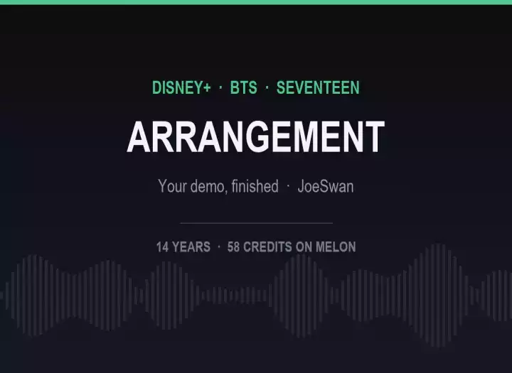 I will arrange and produce your demo into a finished record - Disney+ / BTS music director