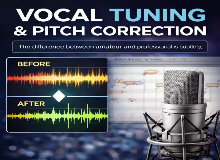I will professionally tune your vocals with Autotune