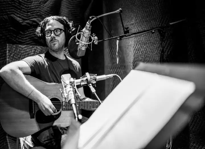 Acoustic and Electric Guitar from creative musician