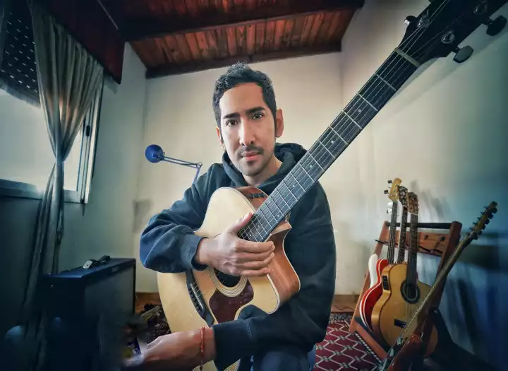 I will be your professional acoustic session guitarist