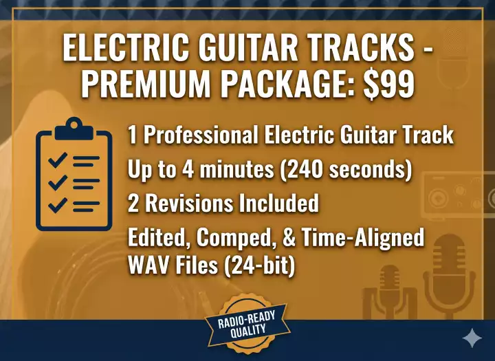 PREMIUM ELECTRIC GUITAR TRACKS GIBSON TONE BY TOP RATED PRO