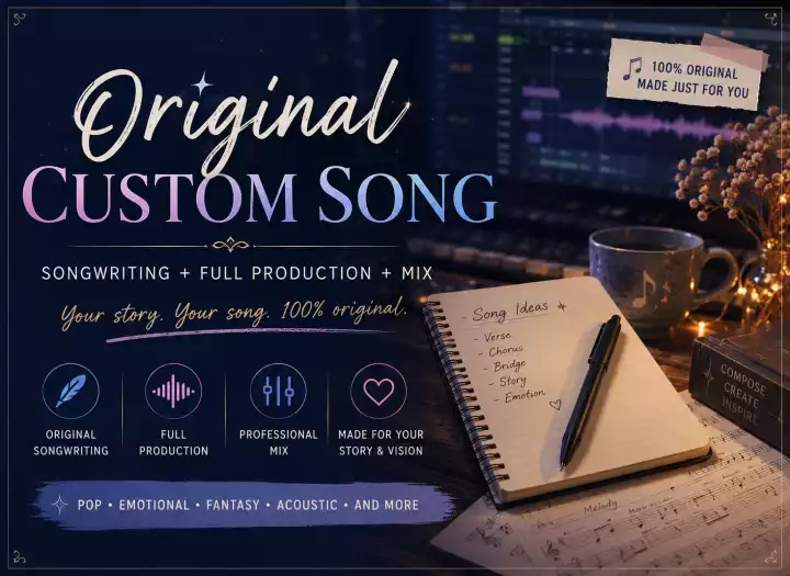 Original Custom Song (songwriting + full production + mix)