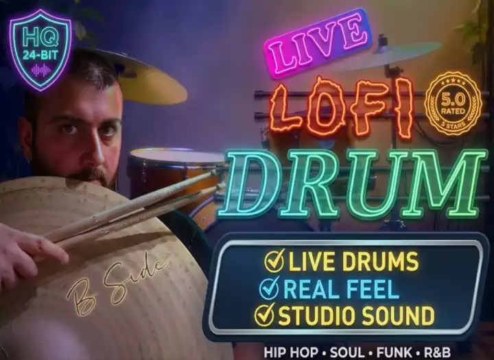 Live Lofi Hip Hop Drum Tracks with Soulful Groove & Feel