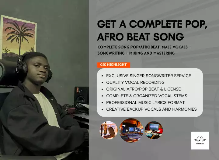SONG PRODUCTION (BEAT + VOCAL RECORDING + MIXING & MASTERING)