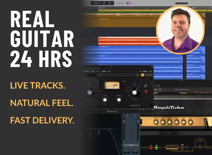 Real Guitar Tracks for Indie, Rock & Singer-Songwriter | 24-Hour Delivery