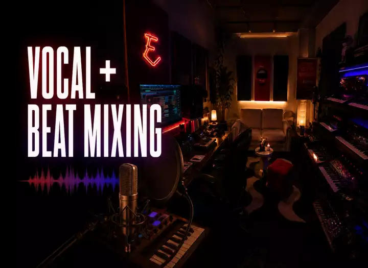 I will mix your vocals and beat for Pop, R&B and Synthwave , HipHop , EDM , and more
