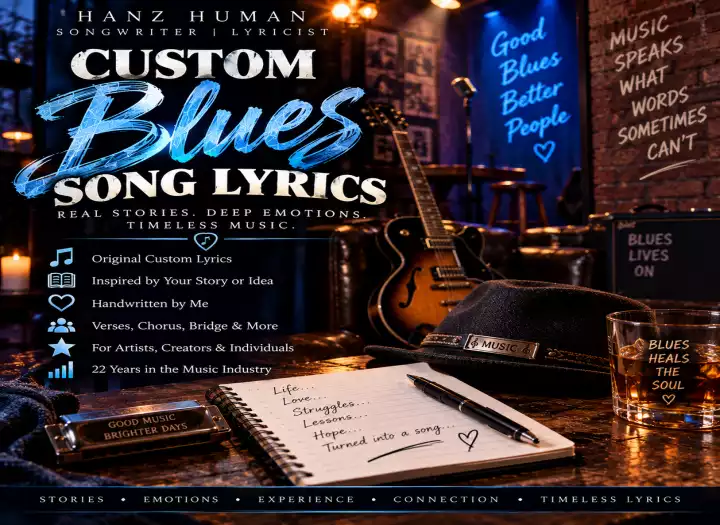 I Will Write Original Custom Blues Lyrics From Your Story