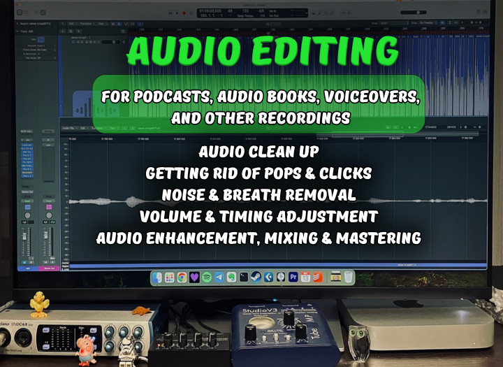 Professional Audio Restoration & Cleanup. Audio Editing for Podcasts, YouTube & Social Media.