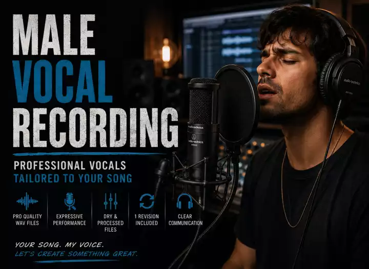 Male Vocal Recording for Your Song