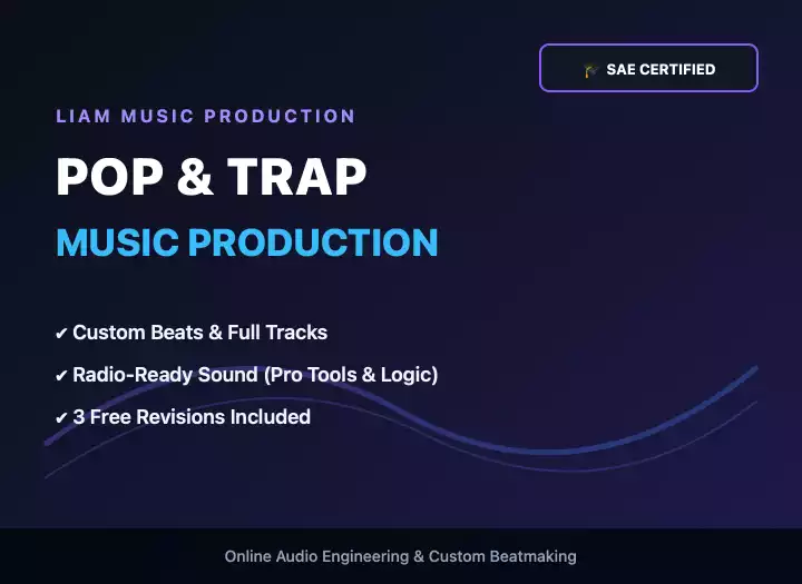 I will produce a custom, radio-ready Pop or Trap instrumental for your song