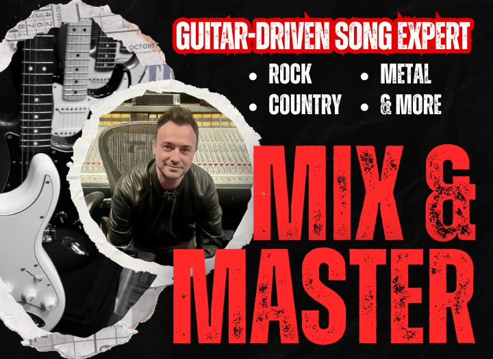 Expertly mix & master your guitar-driven song