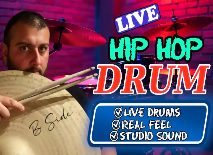 Live Hip-Hop & Rap Drum Tracks with Real Groove and Feel
