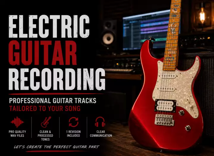 Professional Electric Guitar Recording for Your Song