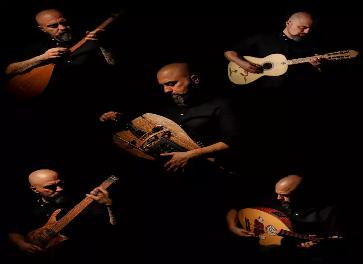 Record Ethnic stringed instruments in your song Afghan Rubab, Hurdy Gurdy, Saz Baglama, Oud