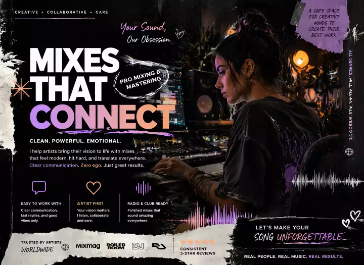 I will mix your band stems into a powerful modern release-ready track