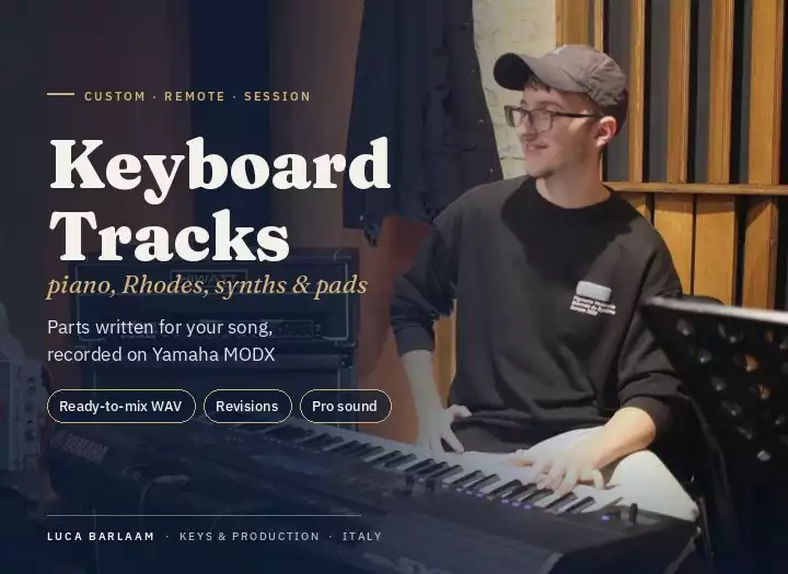 Custom Keyboard Tracks: Piano, Rhodes, Synths & Pads for Your Song