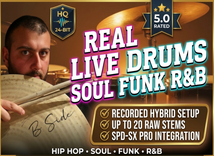 Live Soul, Funk & Neo Soul Drum Tracks with Real Groove & Feel