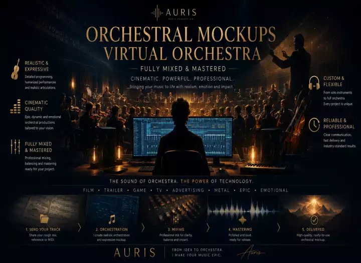 Orchestral Mockups/ Virtual Orchestra - Fully Mixed & Mastered