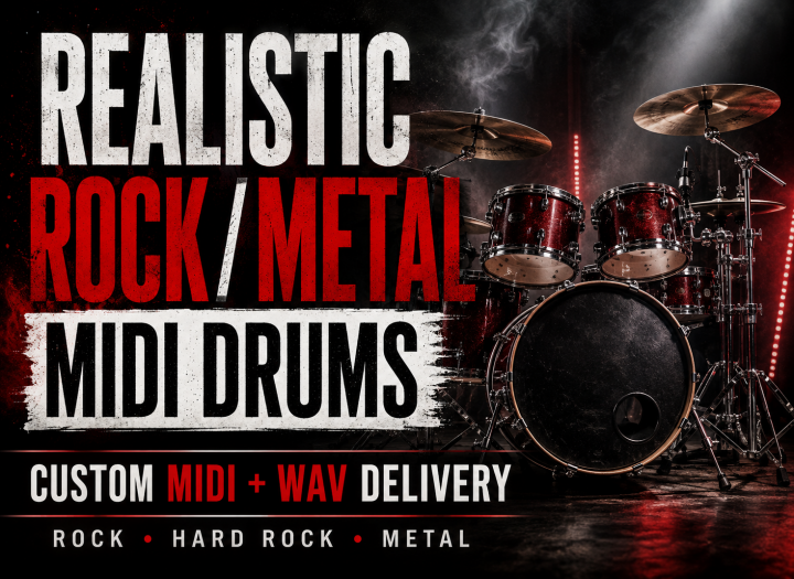 I Will Program Realistic Rock / Metal MIDI Drums For Your Song