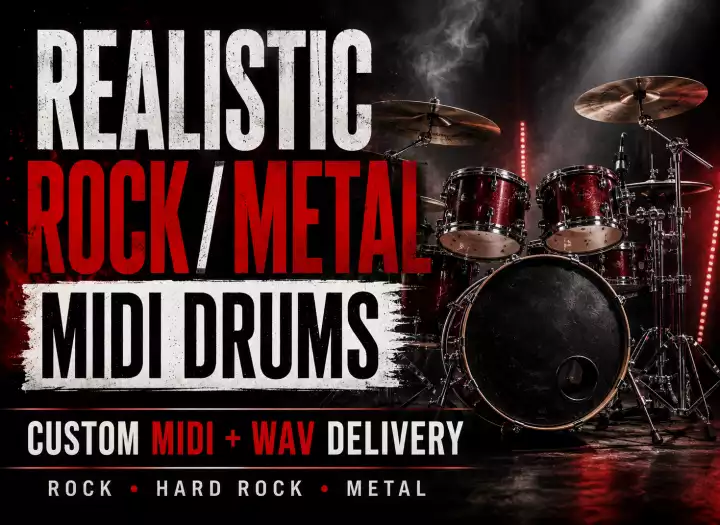 I Will Program Realistic Rock / Metal MIDI Drums For Your Song