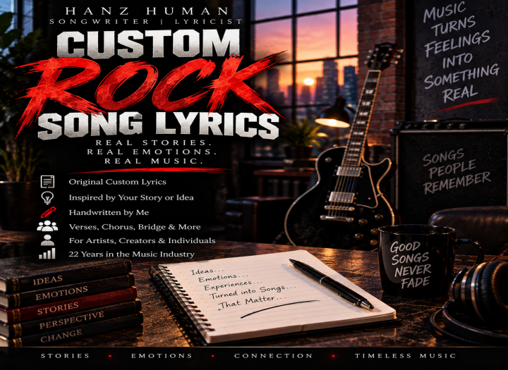I Will Write Powerful Original Custom Rock Song Lyrics