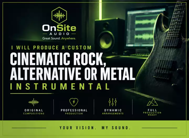 I Will Produce a Custom Cinematic Rock, Alternative or Metal Instrumental