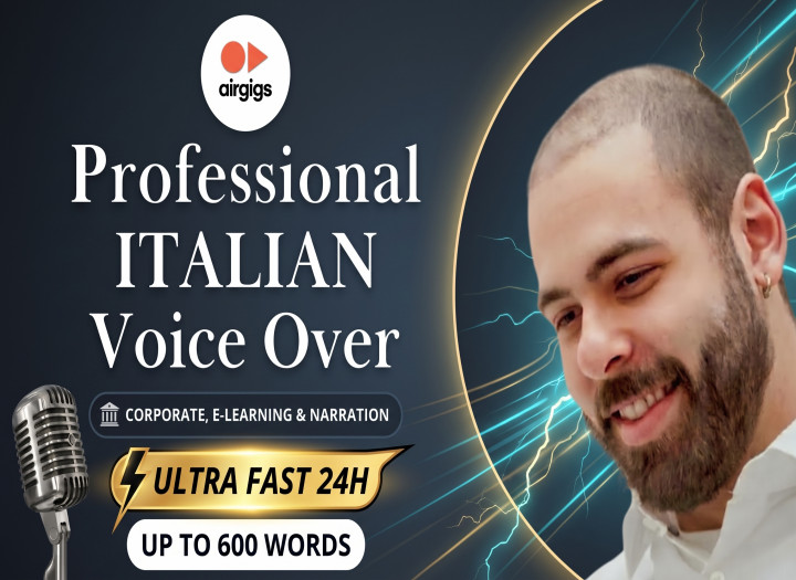 You will get a professional Italian voice over