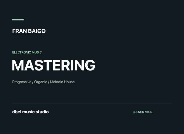 Electronic Music Mastering | Progressive, Organic & Melodic House