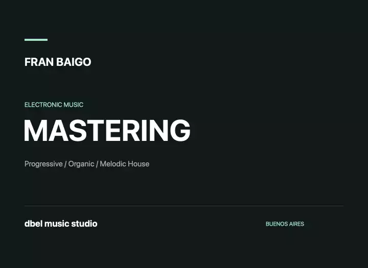 Electronic Music Mastering | Progressive, Organic & Melodic House