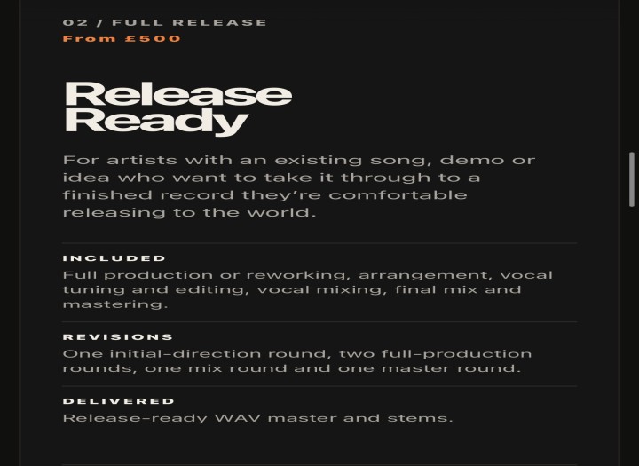 Turn your demo into a release ready song