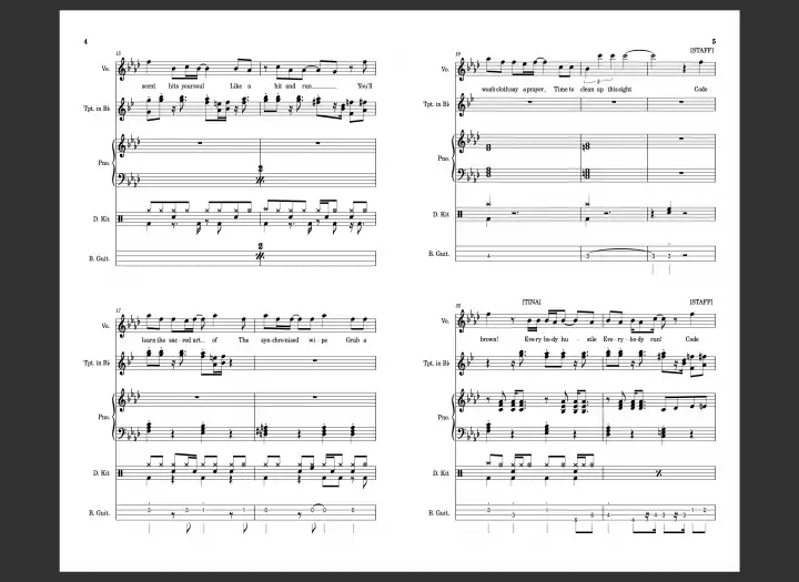 Accurate and idiomatic transcriptions(from solo instruments to large ensembles)