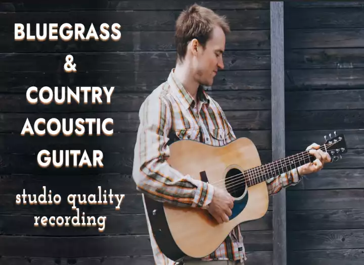 I will record authentic country and bluegrass acoustic guitar